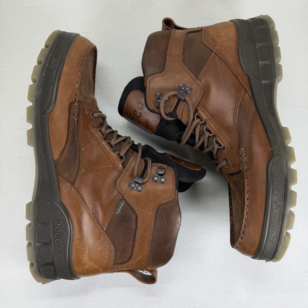 ECCO Track 25 Gore-Tex Waterproof Mid Boots Brown Leather Men's US 13   EU 47 - Picture 6 of 13